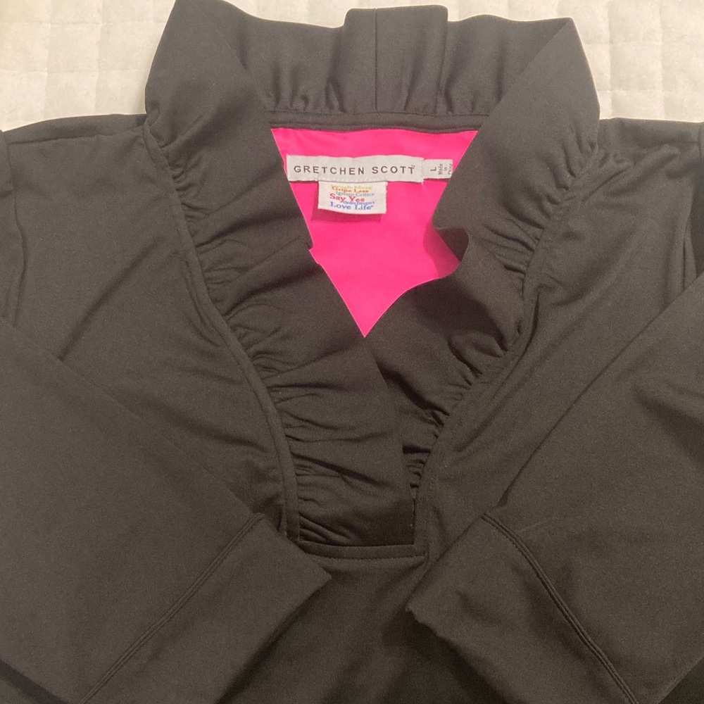 Gretchen Scott Designs Black Ruffled Blouse - Picture 4 of 5